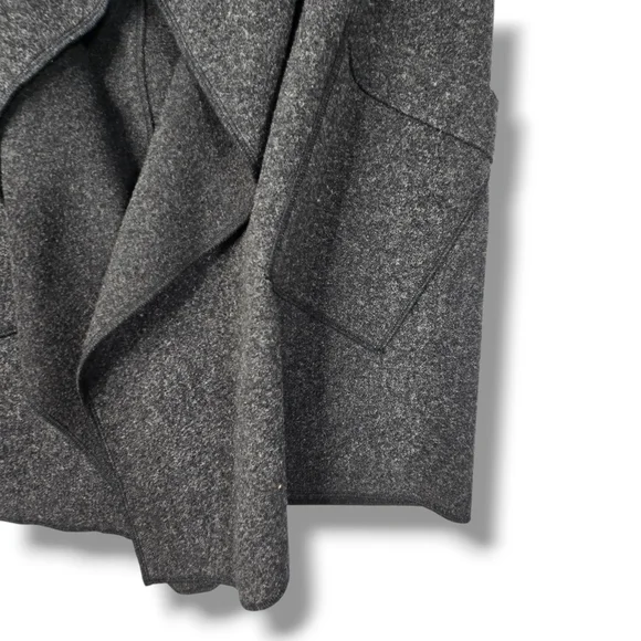 Janska Charcoal Cascade Vest Open Front Drape Pockets Made In USA Womens S M - Picture 10 of 16